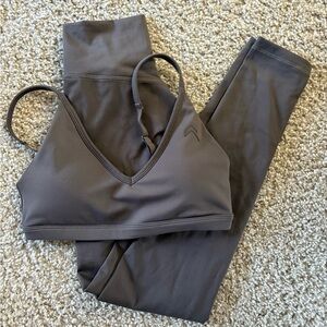 Oner Active Brown Sports Bra and Leggings Set